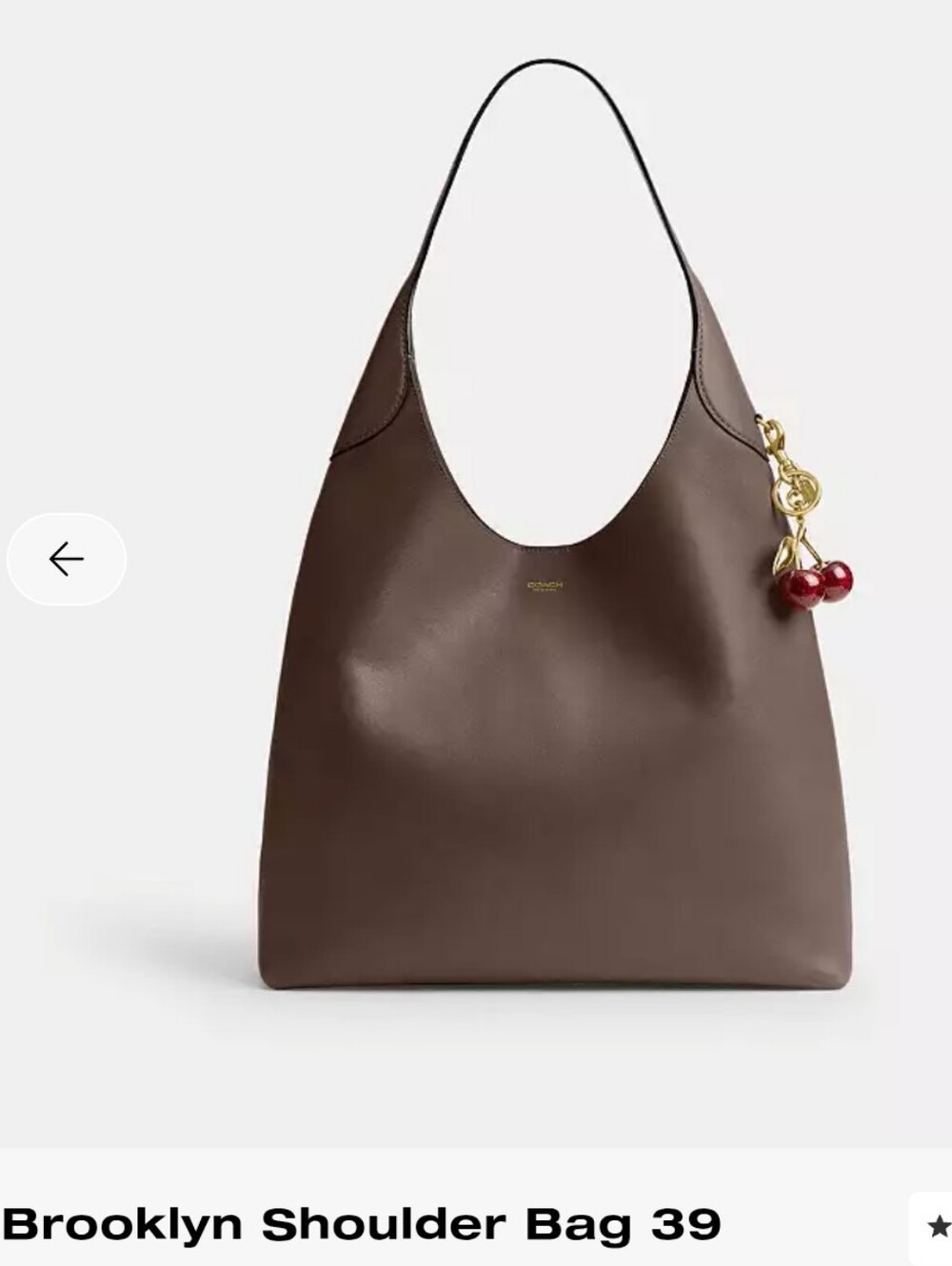 NWT! Coach Brooklyn Shoulder Bag 39 In Brass/Dark Stone